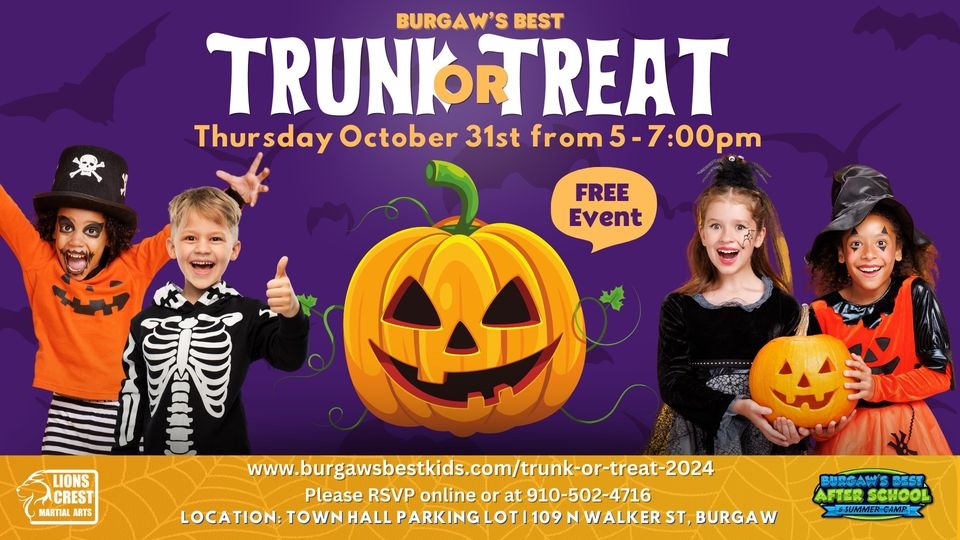 Burgaw's BEST Kid's Trunk or Treat Event